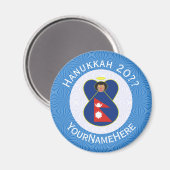 ネパールの旗 ハヌカ 祝天使 オーダーメイド マグネット (正面/裏面)