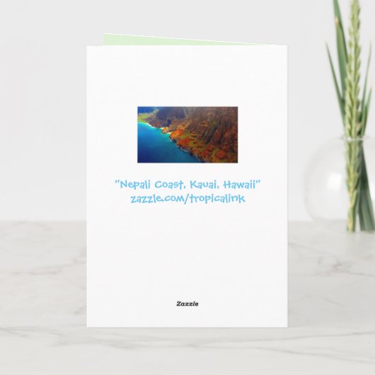 ネパールの海岸カウアイ島ハワイ カード (裏面)