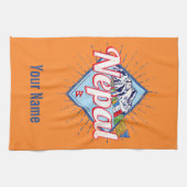 ネパールウィズマウンテンズレトロフラッグヴィンテージホリデー キッチンタオル (横)