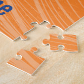 ネパールウィズマウンテンズレトロフラッグヴィンテージホリデー ジグソーパズル (側面)