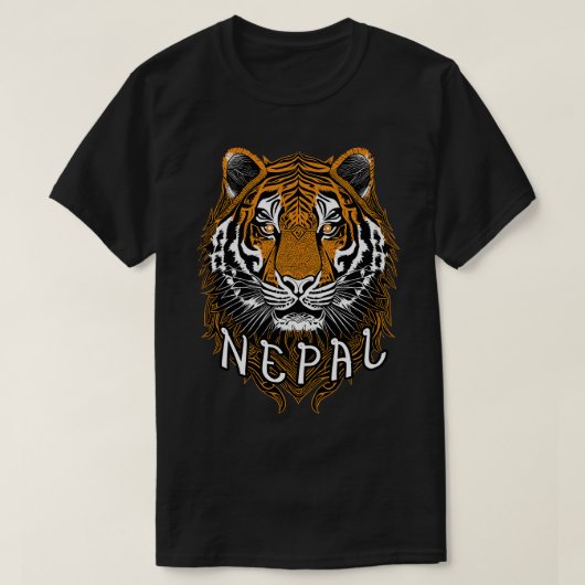 ネパールタイガー Tシャツ (デザイン正面)
