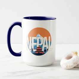 ネパールテンプル山 マグカップ