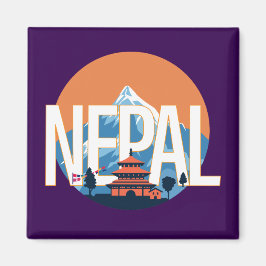 ネパールテンプル山 マグネット