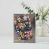 ネパールマスク ポストカード (スタンド正面)