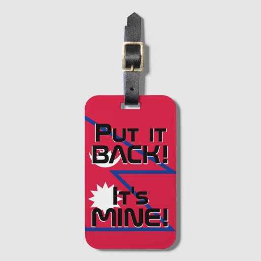 ネパール国おもしろい旗 ラゲッジタグ (正面縦)