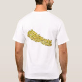 ネパール国旗と地図Tシャツ Tシャツ (裏面)