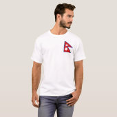 ネパール国旗と地図Tシャツ Tシャツ (正面フル)