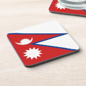 ネパール国旗のコースター コースター (左側)