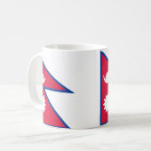 ネパール国旗のセラミックコーヒーマグ コーヒーマグカップ (正面左)