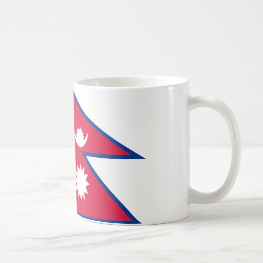 ネパール国旗のセラミックコーヒーマグ コーヒーマグカップ (右)
