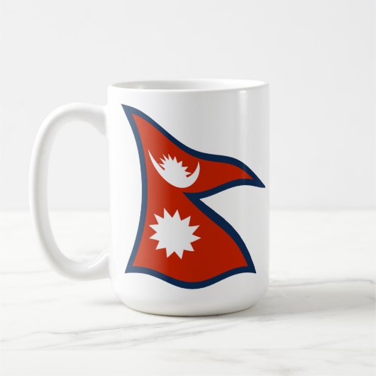 ネパール国旗のマグカップ コーヒーマグカップ (左)