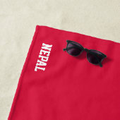 ネパール国旗の輝かしい愛国心 ビーチタオル (インサイチュ)