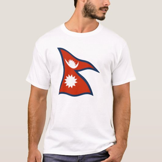 ネパール国旗シャツ Tシャツ (正面)