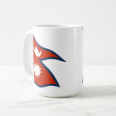 ネパール国旗マグカップ コーヒーマグカップ (正面左)
