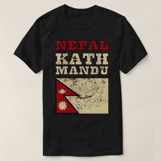 ネパール国旗1 Tシャツ (デザイン正面)