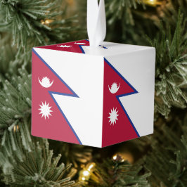 ネパール国旗 キューブオーナメント