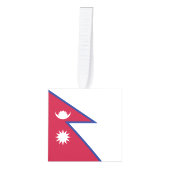 ネパール国旗 キューブオーナメント (正面)