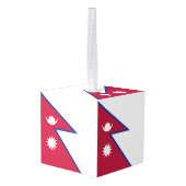 ネパール国旗 キューブオーナメント (裏面アングル)