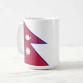 ネパール国旗 コーヒーマグカップ (正面左)