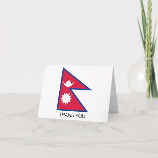 ネパール国旗 サンキューカード (正面)