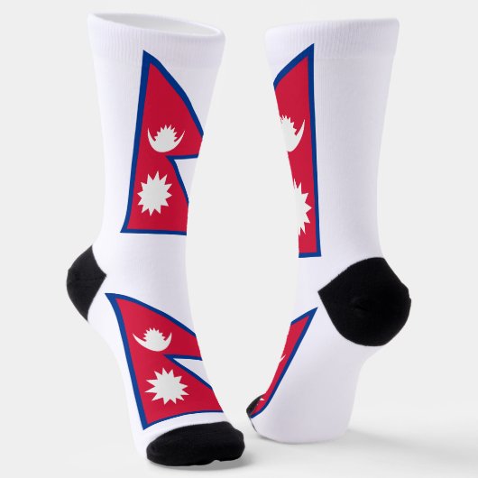 ネパール国旗 ソックス (傾斜あり)