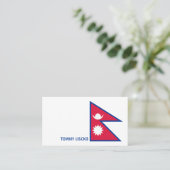 ネパール国旗、ネパール国旗 名刺 (スタンド正面)