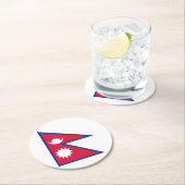 ネパール国旗 ラウンドペーパーコースター (インサイチュ)