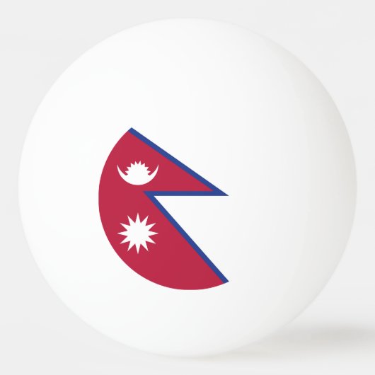 ネパール国旗 卓球ボール (正面)