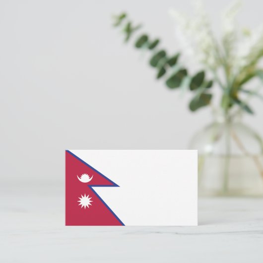 ネパール国旗 名刺 (スタンド正面)