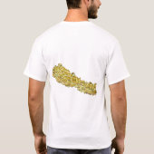 ネパール国旗+地図+文字Tシャツ Tシャツ (裏面)