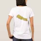 ネパール国旗x地図Tシャツ Tシャツ (裏面)