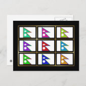 ネパール多色旗はがき ポストカード (正面/裏面)