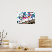 ネパール祈りの言葉フラッグス旅行ポスター ポスター (キッチン)