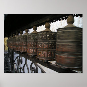 ネパール祈りの言葉ホイール ポスター