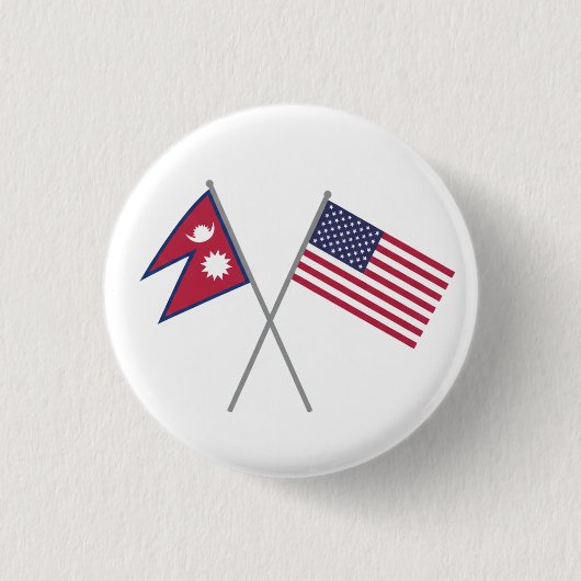 ネパール系アメリカ人 缶バッジ (正面)