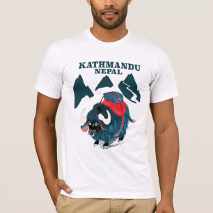 ネパール・カトマンズの旅行ポスター Tシャツ