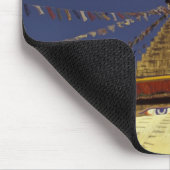 ネパール、カトマンズ。祈りの言葉フラグの下で注意 マウスパッド (コーナー)