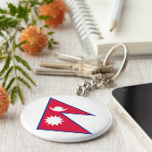 ネパール（ネパール）国旗 キーホルダー (側面)