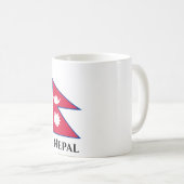 ネパール(ネパール)国旗 コーヒーマグカップ (正面右)