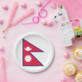 ネパール（ネパール）国旗 ペーパープレート (パーティー)