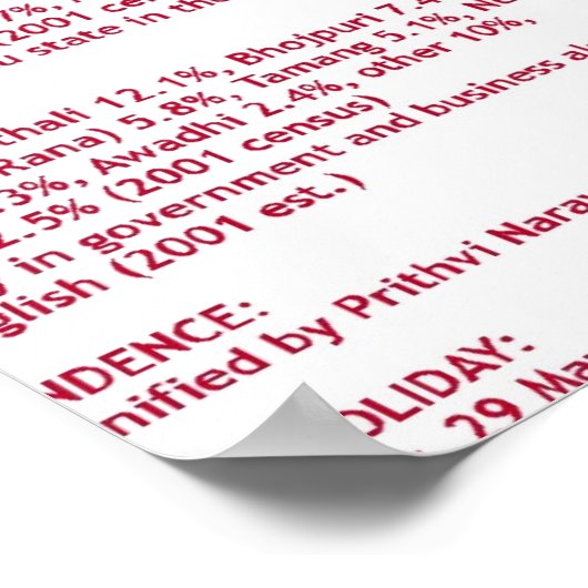 ネパール ポスター (角)