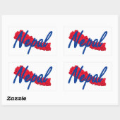 ネパール 長方形シール (シート)