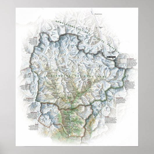 「ネパール： 2003/hetute Himalaya - Sagarmatha NP Karte ポスター (正面)