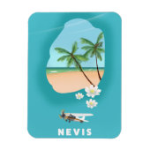 ネビカリブのス島図解入りの、写真付きのの地図。 マグネット (縦)