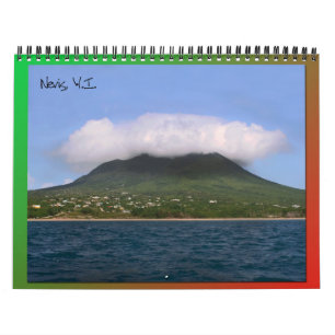 ネビスの島のカリブのカレンダー カレンダー