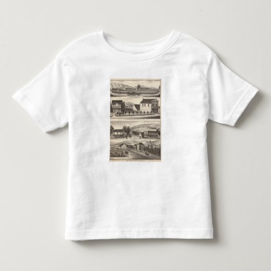 ネビスの緑の住宅、農場 トドラーTシャツ (正面)