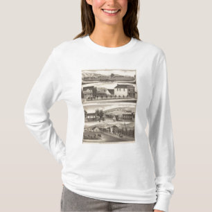 ネビスの緑の住宅、農場 Tシャツ