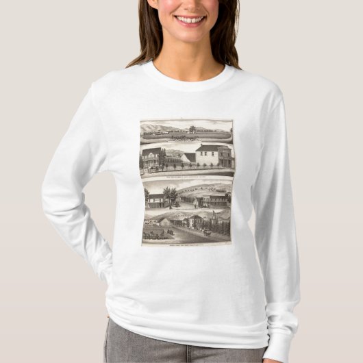 ネビスの緑の住宅、農場 Tシャツ (正面)