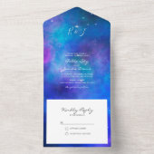 ネビュラ・インターステラー オールインワン ウェディング招待状 オールインワン招待状 (内側)