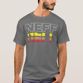 ネフのイニシャルが入った面白いビンテージ風の夕焼けのデザインのネフの友達へのギフト Tシャツ